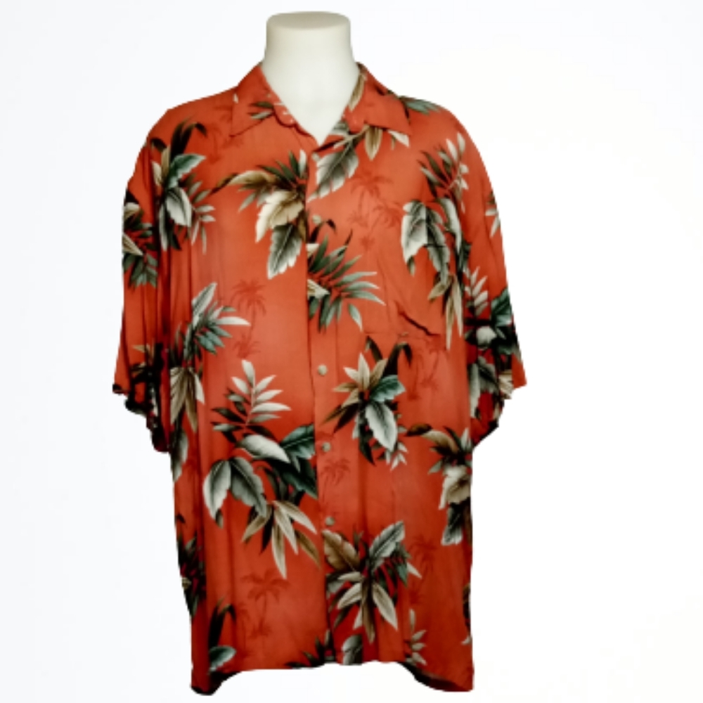 Hollis River Orange Button Down Casual Shirt Sz XL